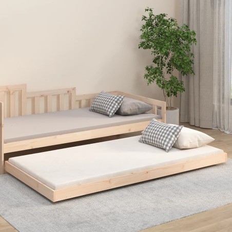 vidaXL Estructura de cama madera maciza de pino 100x200 cm