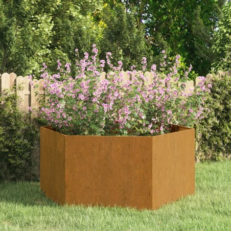 vidaXL Jardinera de acero corten oxidado 90x90x45 cm