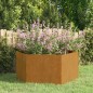vidaXL Jardinera de acero corten oxidado 90x90x45 cm
