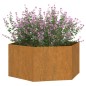 vidaXL Jardinera de acero corten oxidado 90x90x45 cm