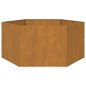 vidaXL Jardinera de acero corten oxidado 90x90x45 cm