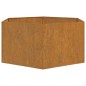vidaXL Jardinera de acero corten oxidado 90x90x45 cm