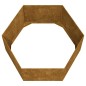 vidaXL Jardinera de acero corten oxidado 90x90x45 cm