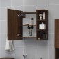 vidaXL Armario y espejo baño contrachapada roble marrón 62,5x20,5x64cm vidaXL Armario y espejo baño contrachapada roble marrón 62,5x20,5x64cm