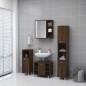 vidaXL Armario y espejo baño contrachapada roble marrón 62,5x20,5x64cm vidaXL Armario y espejo baño contrachapada roble marrón 62,5x20,5x64cm