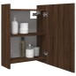 vidaXL Armario y espejo baño contrachapada roble marrón 62,5x20,5x64cm vidaXL Armario y espejo baño contrachapada roble marrón 62,5x20,5x64cm