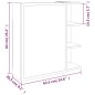 vidaXL Armario y espejo baño contrachapada roble marrón 62,5x20,5x64cm vidaXL Armario y espejo baño contrachapada roble marrón 62,5x20,5x64cm