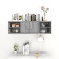 vidaXL Estantería de pared madera contrachapada gris 102x30x29 cm vidaXL Estantería de pared madera contrachapada gris 102x30x29 cm