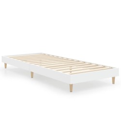 vidaXL Estructura de cama madera contrachapada blanca 75x190 cm