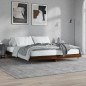 vidaXL Estructura de cama madera contrachapada marrón roble 140x200 cm vidaXL Estructura de cama madera contrachapada marrón roble 140x200 cm
