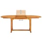 vidaXL Set de comedor de jardín 7 piezas madera maciza de acacia