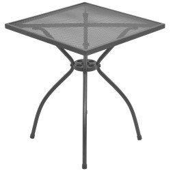 vidaXL Juego de bistró 3 piezas con sillas plegables acero antracita