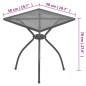 vidaXL Juego de bistró 3 piezas con sillas plegables acero antracita vidaXL Juego de bistró 3 piezas con sillas plegables acero antracita