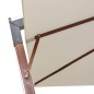 vidaXL Sombrilla colgante con palo de madera blanca 300x300 cm vidaXL Sombrilla colgante con palo de madera blanca 300x300 cm
