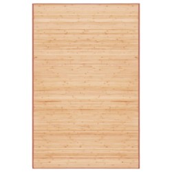 vidaXL Alfombra de bambú marrón 100x160 cm
