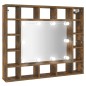 vidaXL Mueble con espejo y LED color roble ahumado 91x15x76,5 cm vidaXL Mueble con espejo y LED color roble ahumado 91x15x76,5 cm
