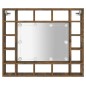 vidaXL Mueble con espejo y LED color roble ahumado 91x15x76,5 cm vidaXL Mueble con espejo y LED color roble ahumado 91x15x76,5 cm