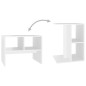 vidaXL Mesa auxiliar de madera contrachapada blanco 60x40x45 cm vidaXL Mesa auxiliar de madera contrachapada blanco 60x40x45 cm