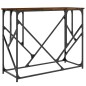 vidaXL Mesa consola madera de ingeniería roble ahumado 100x40x80 cm vidaXL Mesa consola madera de ingeniería roble ahumado 100x40x80 cm