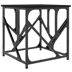 vidaXL Mesa de centro madera de ingeniería negra 45x45x47,5 cm