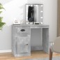 vidaXL Tocador LED madera contrachapada gris hormigón 90x50x132,5 cm vidaXL Tocador LED madera contrachapada gris hormigón 90x50x132,5 cm