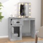 vidaXL Tocador LED madera contrachapada gris hormigón 90x50x132,5 cm vidaXL Tocador LED madera contrachapada gris hormigón 90x50x132,5 cm
