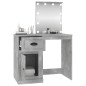 vidaXL Tocador LED madera contrachapada gris hormigón 90x50x132,5 cm vidaXL Tocador LED madera contrachapada gris hormigón 90x50x132,5 cm
