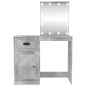 vidaXL Tocador LED madera contrachapada gris hormigón 90x50x132,5 cm vidaXL Tocador LED madera contrachapada gris hormigón 90x50x132,5 cm