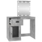vidaXL Tocador LED madera contrachapada gris hormigón 90x50x132,5 cm vidaXL Tocador LED madera contrachapada gris hormigón 90x50x132,5 cm