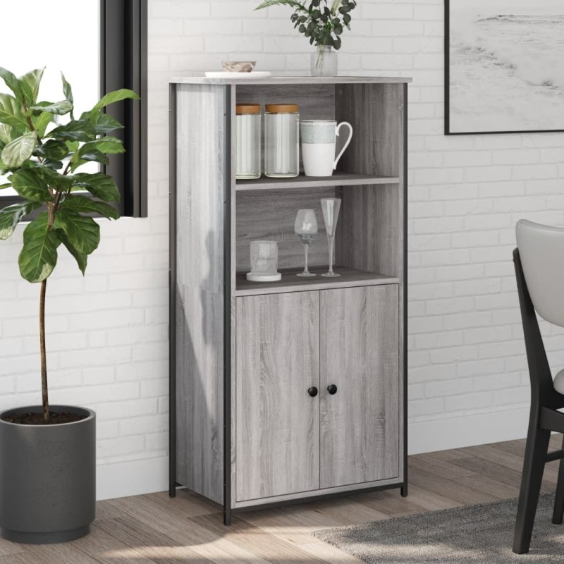 vidaXL Aparador alto madera contrachapada Sonoma gris 62x36x121,5 cm vidaXL Aparador alto madera contrachapada Sonoma gris 62x36x121,5 cm