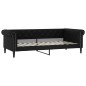 vidaXL Sofá cama nido con colchón cuero sintético negro 90x200 cm vidaXL Sofá cama nido con colchón cuero sintético negro 90x200 cm