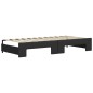 vidaXL Sofá cama nido con colchón cuero sintético negro 90x200 cm vidaXL Sofá cama nido con colchón cuero sintético negro 90x200 cm