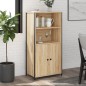 vidaXL Aparador alto madera contrachapada roble Sonoma 62x36x121,5 cm vidaXL Aparador alto madera contrachapada roble Sonoma 62x36x121,5 cm