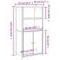 vidaXL Aparador alto madera contrachapada roble Sonoma 62x36x121,5 cm vidaXL Aparador alto madera contrachapada roble Sonoma 62x36x121,5 cm
