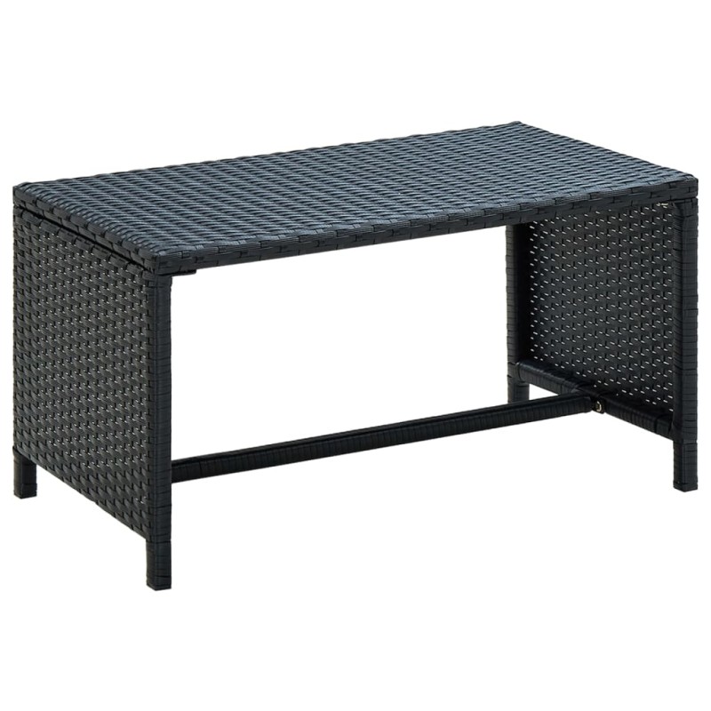 vidaXL Mesa de centro de ratán sintético negro 70x40x38 cm vidaXL Mesa de centro de ratán sintético negro 70x40x38 cm
