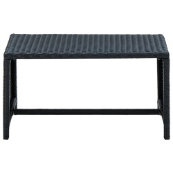 vidaXL Mesa de centro de ratán sintético negro 70x40x38 cm