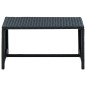 vidaXL Mesa de centro de ratán sintético negro 70x40x38 cm vidaXL Mesa de centro de ratán sintético negro 70x40x38 cm