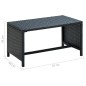 vidaXL Mesa de centro de ratán sintético negro 70x40x38 cm vidaXL Mesa de centro de ratán sintético negro 70x40x38 cm