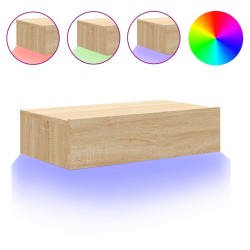 vidaXL Mueble de TV con luces LED roble Sonoma 60x35x15,5 cm