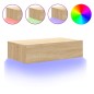 vidaXL Mueble de TV con luces LED roble Sonoma 60x35x15,5 cm vidaXL Mueble de TV con luces LED roble Sonoma 60x35x15,5 cm