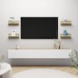 vidaXL Estantes de pared 4 uds blanco y roble Sonoma 40x11,5x18 cm vidaXL Estantes de pared 4 uds blanco y roble Sonoma 40x11,5x18 cm