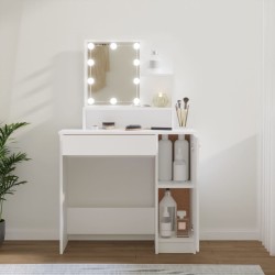vidaXL Tocador con LED blanco 86,5x35x136 cm