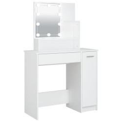 vidaXL Tocador con LED blanco 86,5x35x136 cm