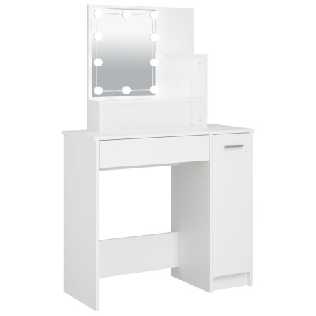 vidaXL Tocador con LED blanco 86,5x35x136 cm