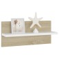 vidaXL Estantes de pared 4 uds blanco y roble Sonoma 40x11,5x18 cm vidaXL Estantes de pared 4 uds blanco y roble Sonoma 40x11,5x18 cm