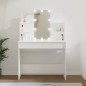 vidaXL Tocador con luces LED blanco 96x40x142 cm