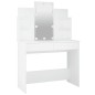 vidaXL Tocador con luces LED blanco 96x40x142 cm