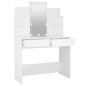 vidaXL Tocador con luces LED blanco 96x40x142 cm