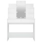 vidaXL Tocador con luces LED blanco 96x40x142 cm