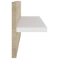 vidaXL Estantes de pared 4 uds blanco y roble Sonoma 40x11,5x18 cm vidaXL Estantes de pared 4 uds blanco y roble Sonoma 40x11,5x18 cm